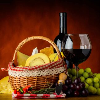 Wine and Cheese Gift Basket
